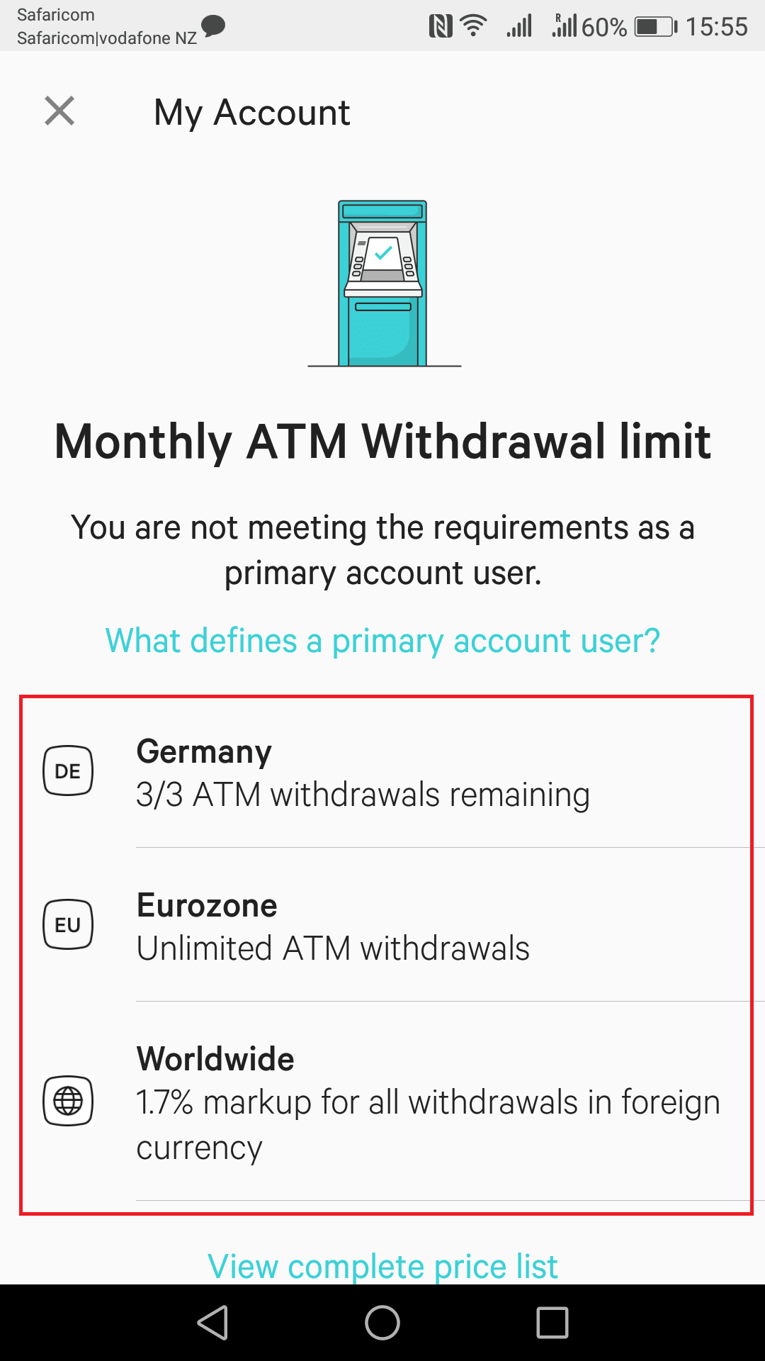ATM withdrawals n26 Bren on The Road